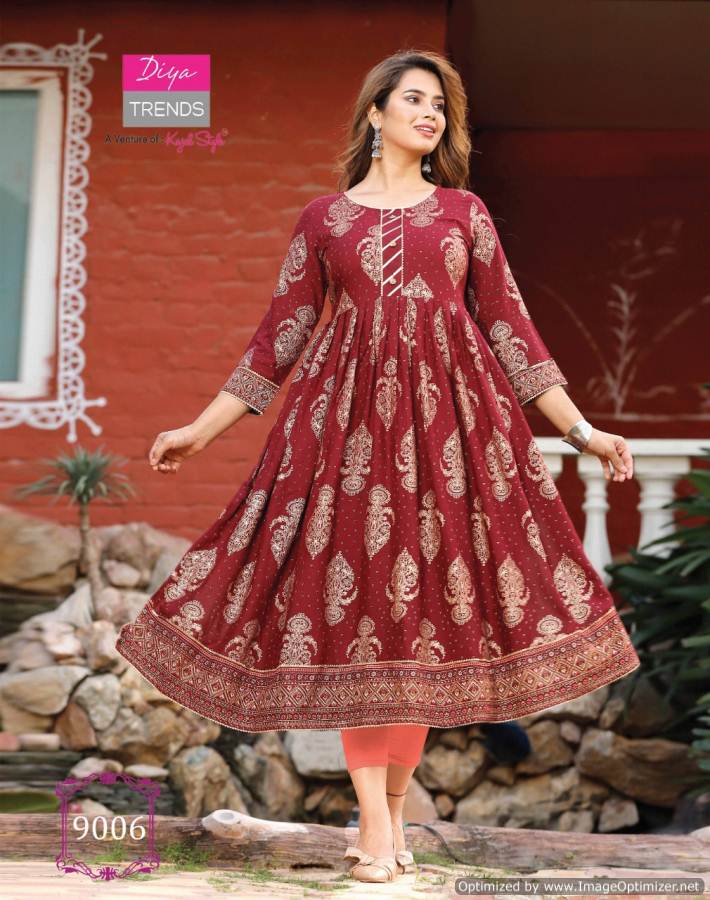 Ethnicity 9 Fancy Ethnic Wear Rayon Designer Kurti Collection